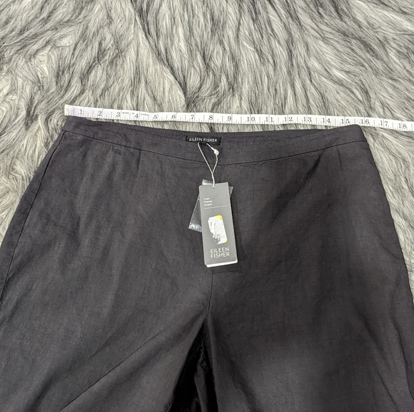 🩶 SOLD 🩶NWT Eileen Fisher graphite gray linen blend pants - Picture 9 of 11